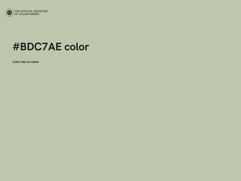 #BDC7AE color image