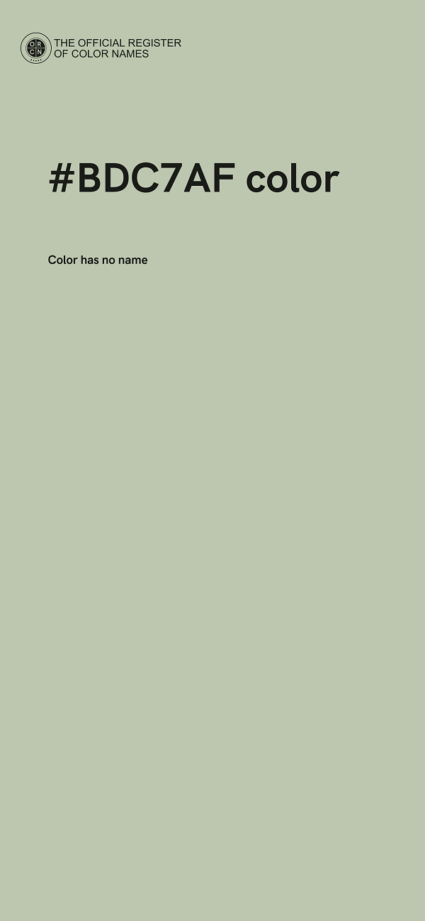 #BDC7AF color image