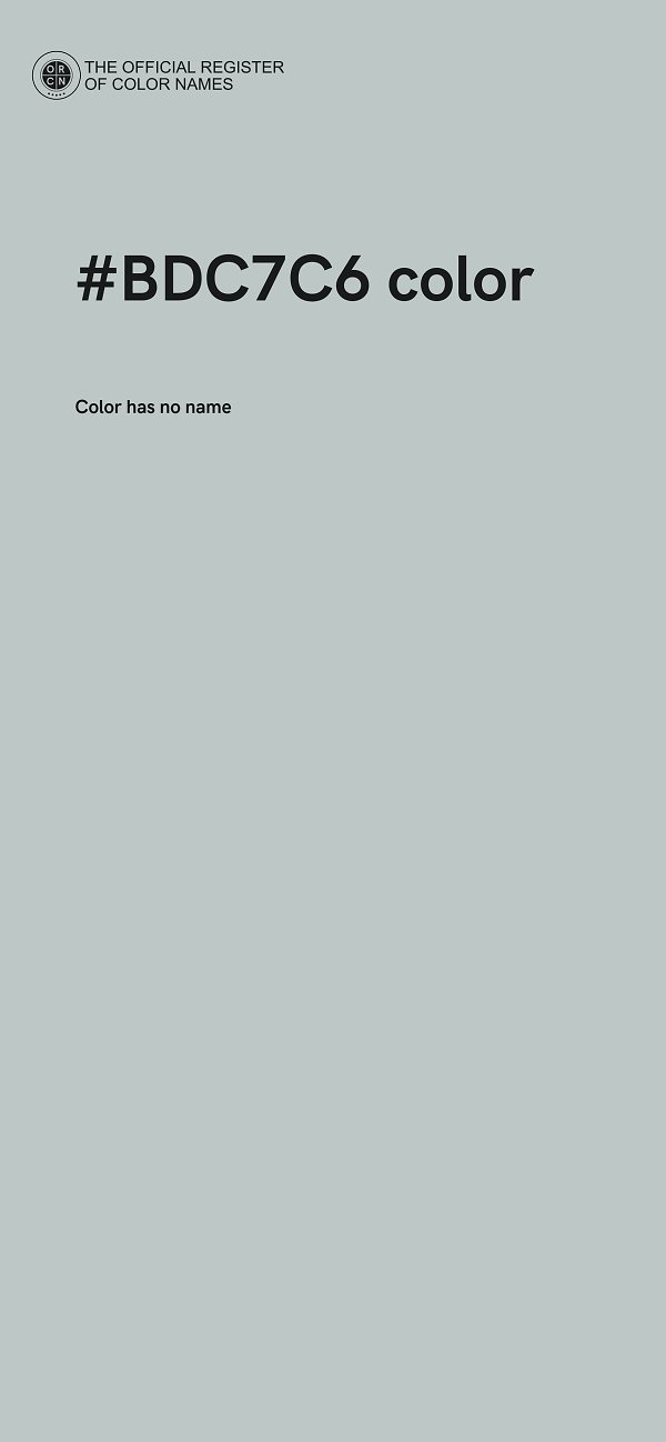#BDC7C6 color image