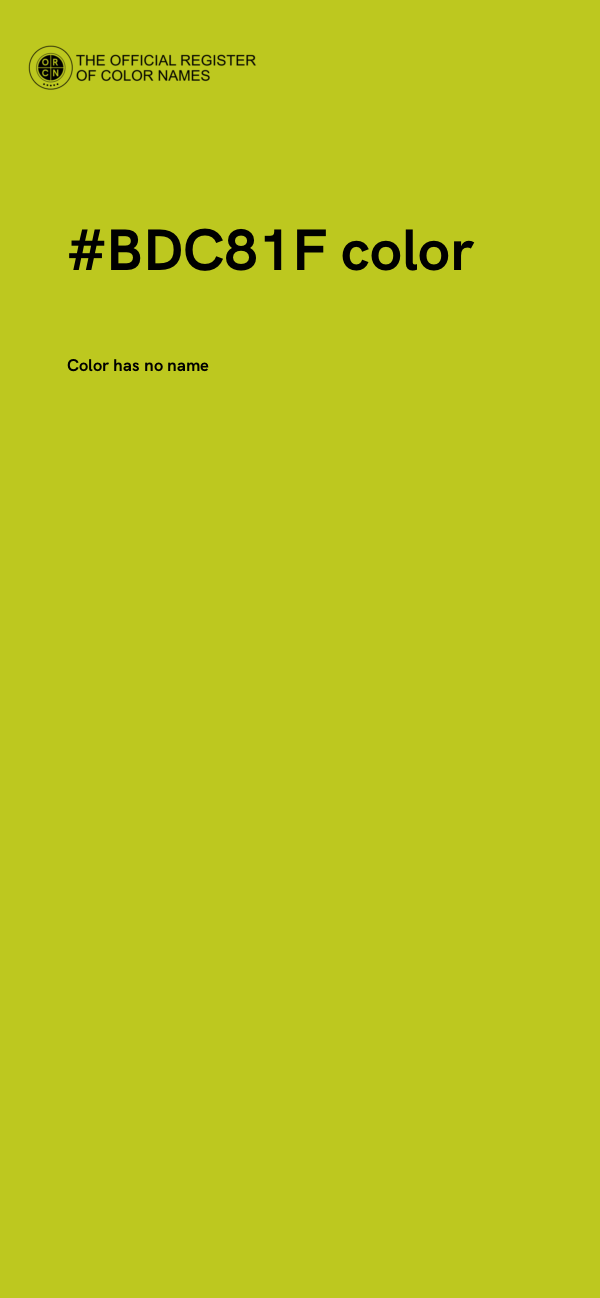 #BDC81F color image
