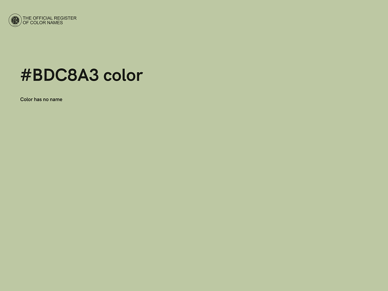 #BDC8A3 color image
