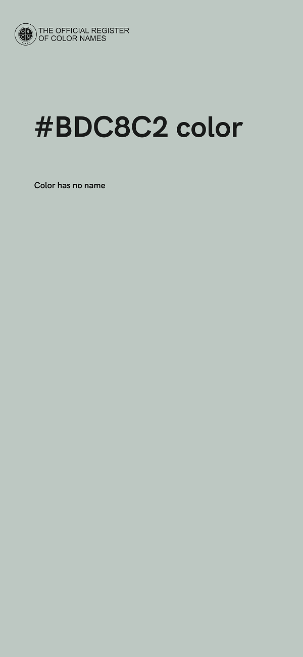 #BDC8C2 color image