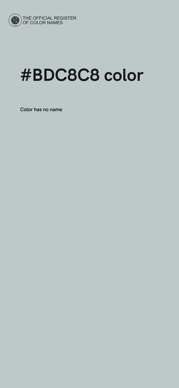 #BDC8C8 color image