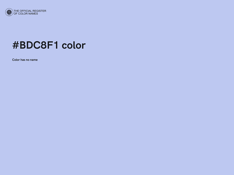 #BDC8F1 color image