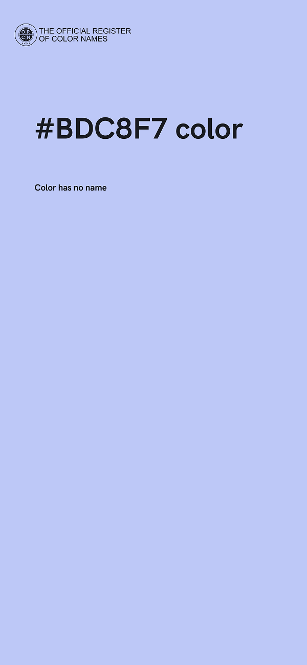 #BDC8F7 color image