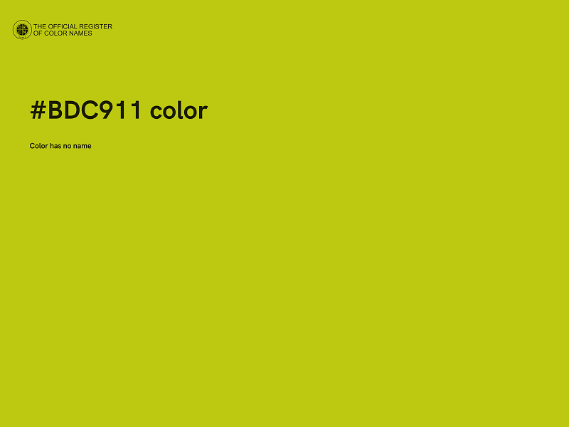 #BDC911 color image