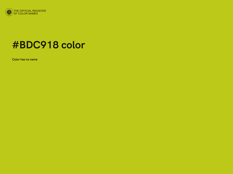 #BDC918 color image