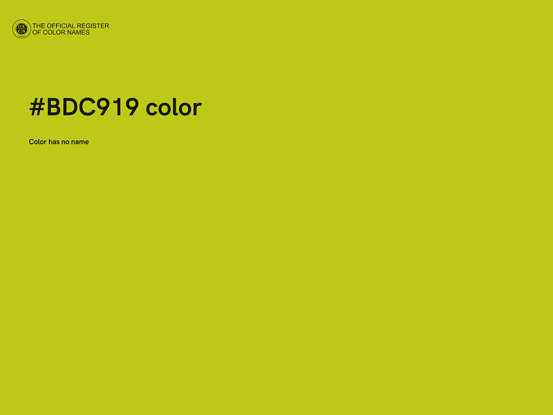 #BDC919 color image