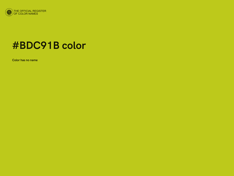 #BDC91B color image