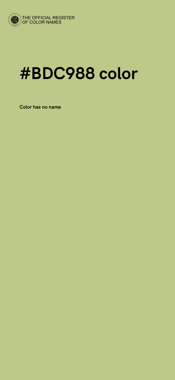 #BDC988 color image