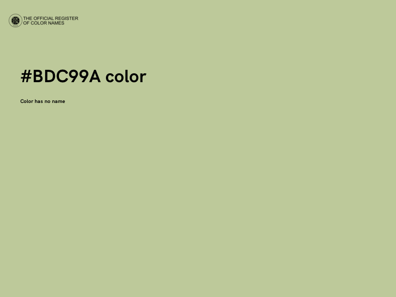 #BDC99A color image