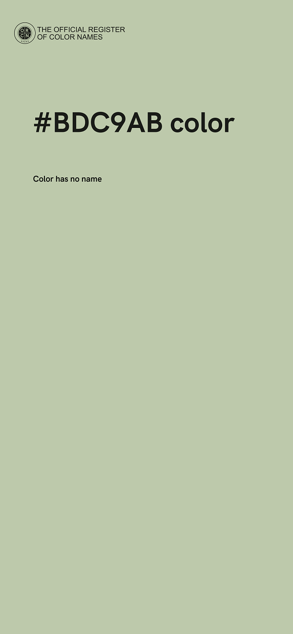 #BDC9AB color image