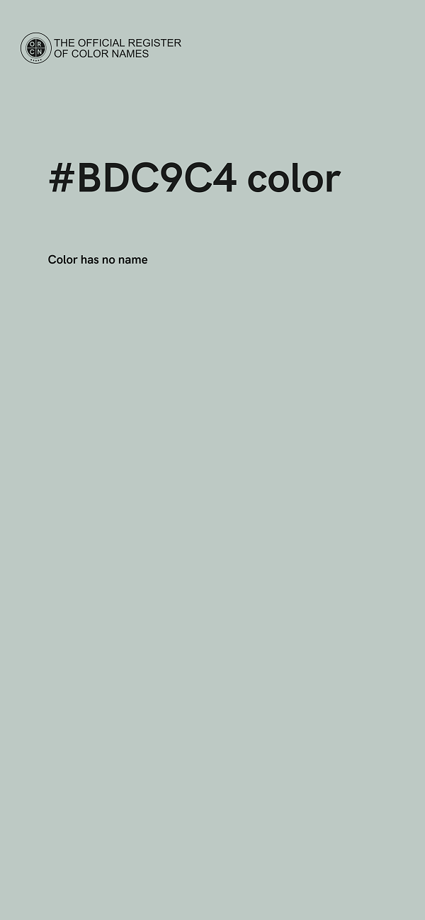#BDC9C4 color image