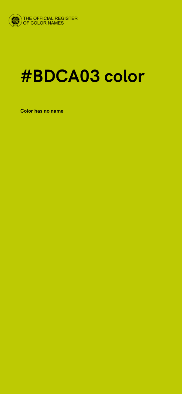 #BDCA03 color image