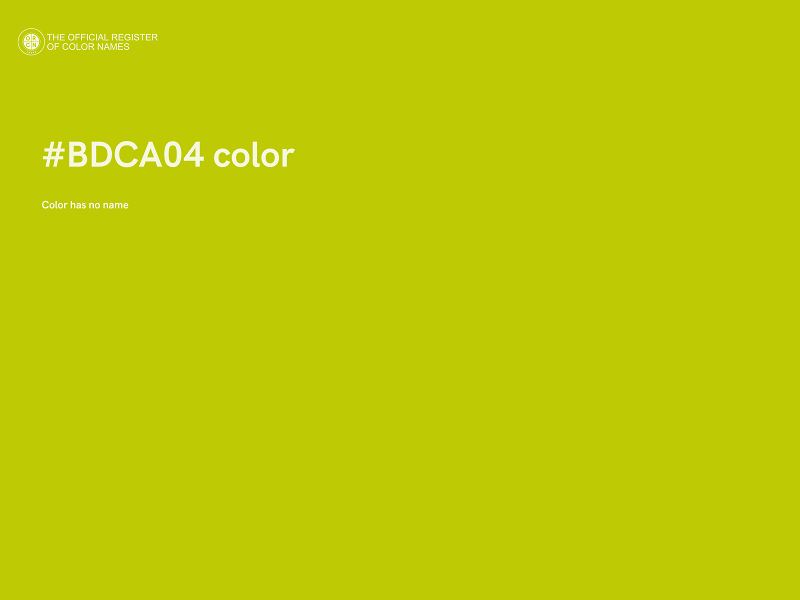 #BDCA04 color image