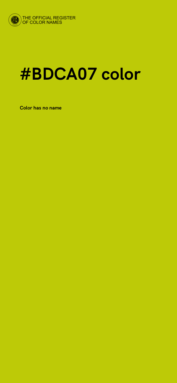 #BDCA07 color image