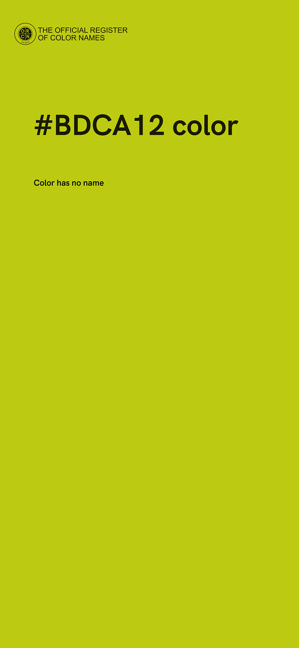 #BDCA12 color image