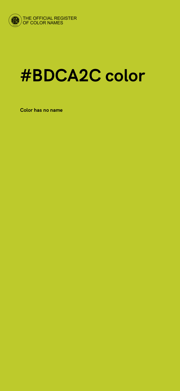 #BDCA2C color image