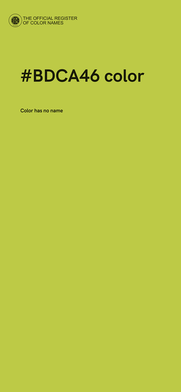 #BDCA46 color image