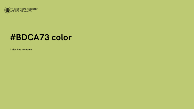#BDCA73 color image