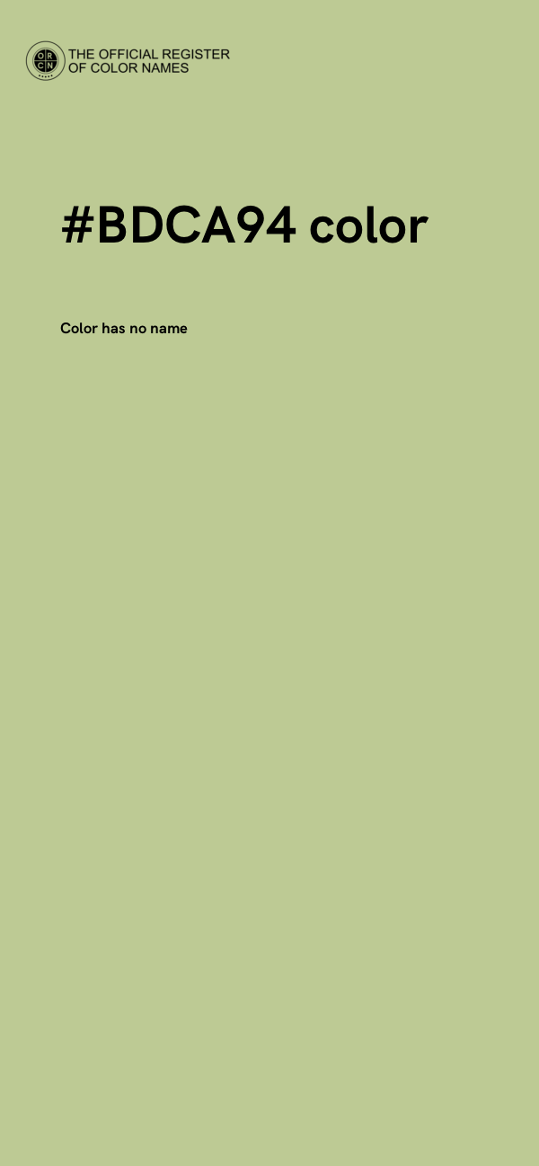 #BDCA94 color image
