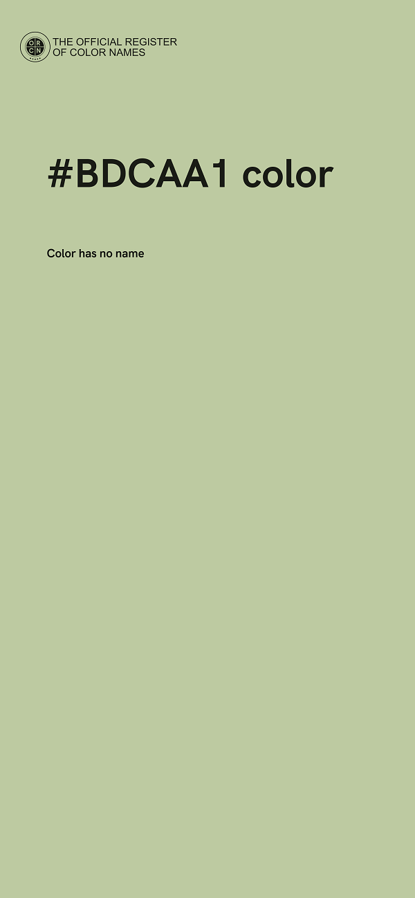 #BDCAA1 color image