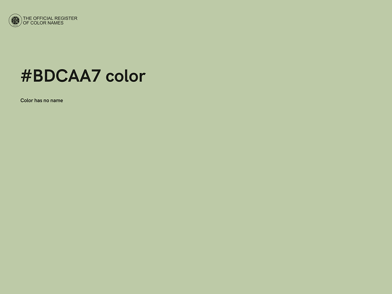 #BDCAA7 color image