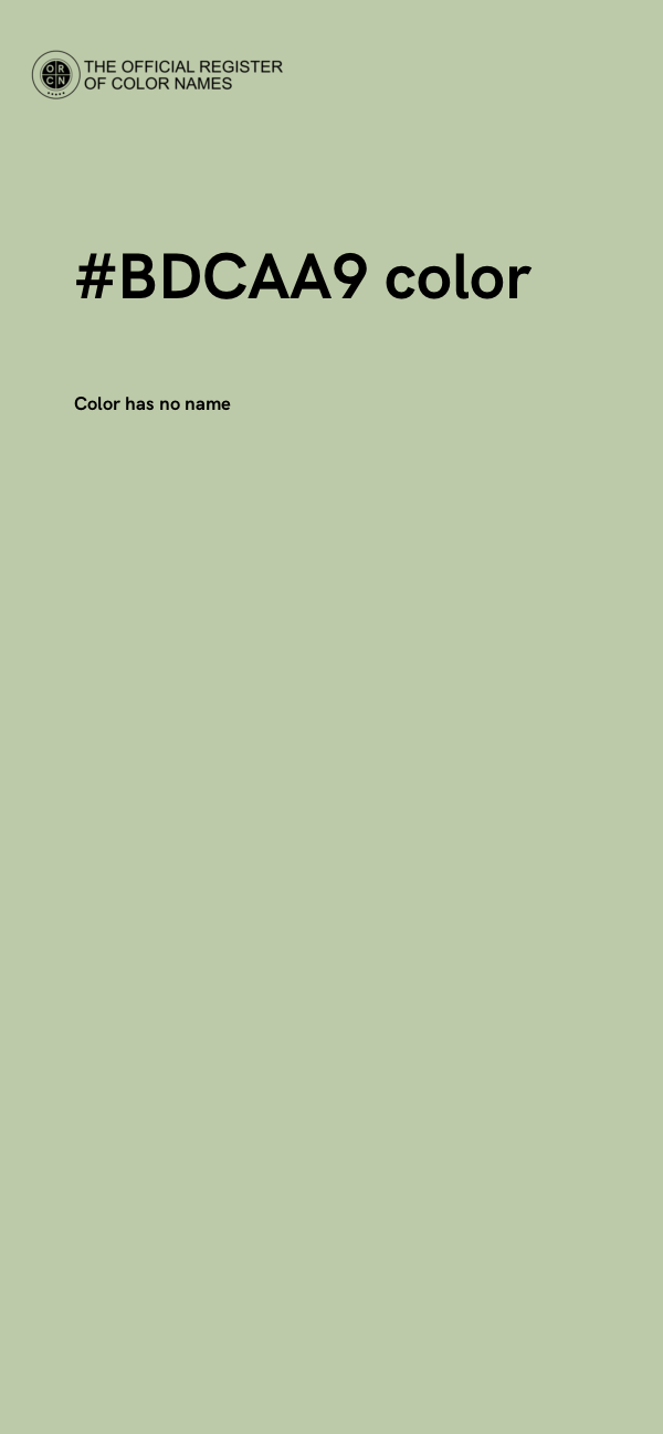 #BDCAA9 color image
