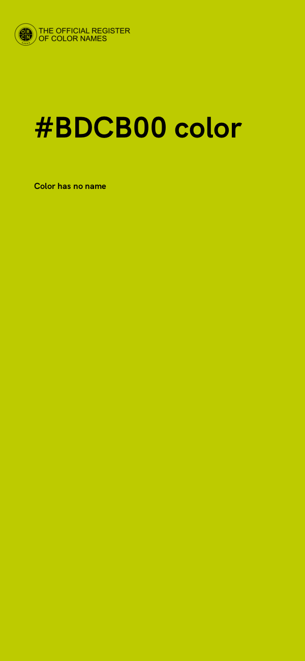 #BDCB00 color image