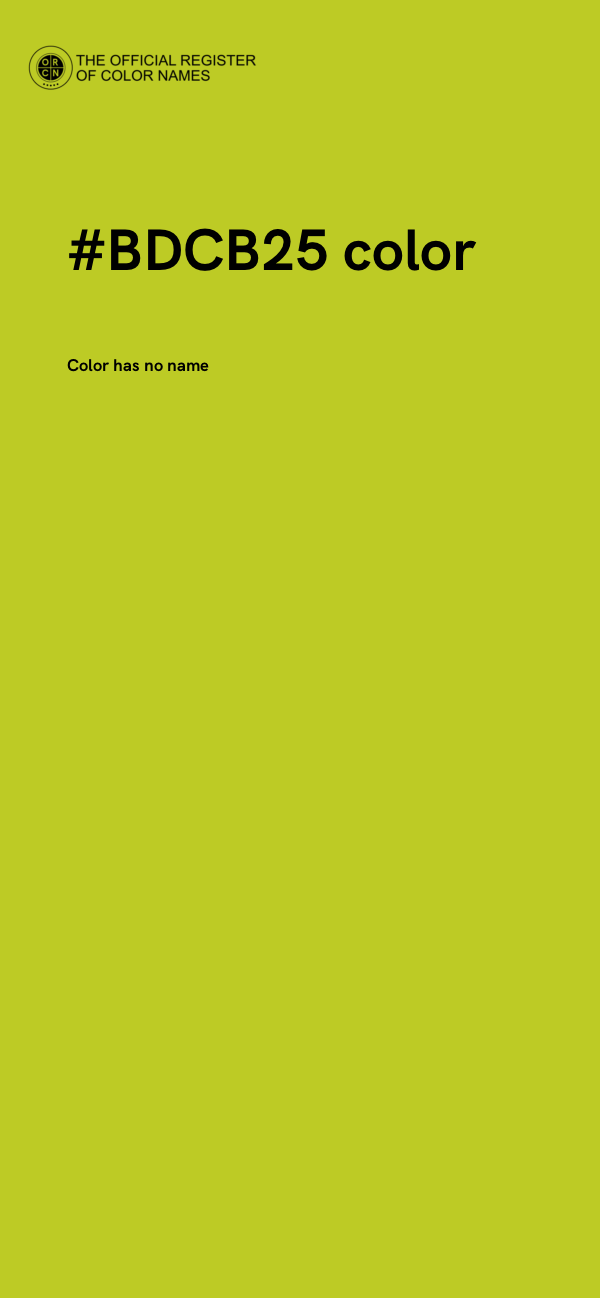 #BDCB25 color image