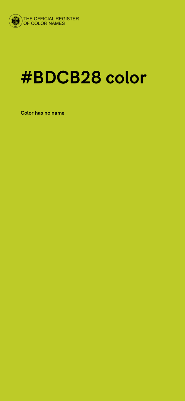 #BDCB28 color image
