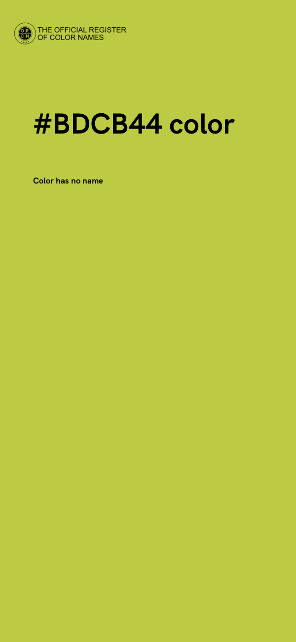 #BDCB44 color image