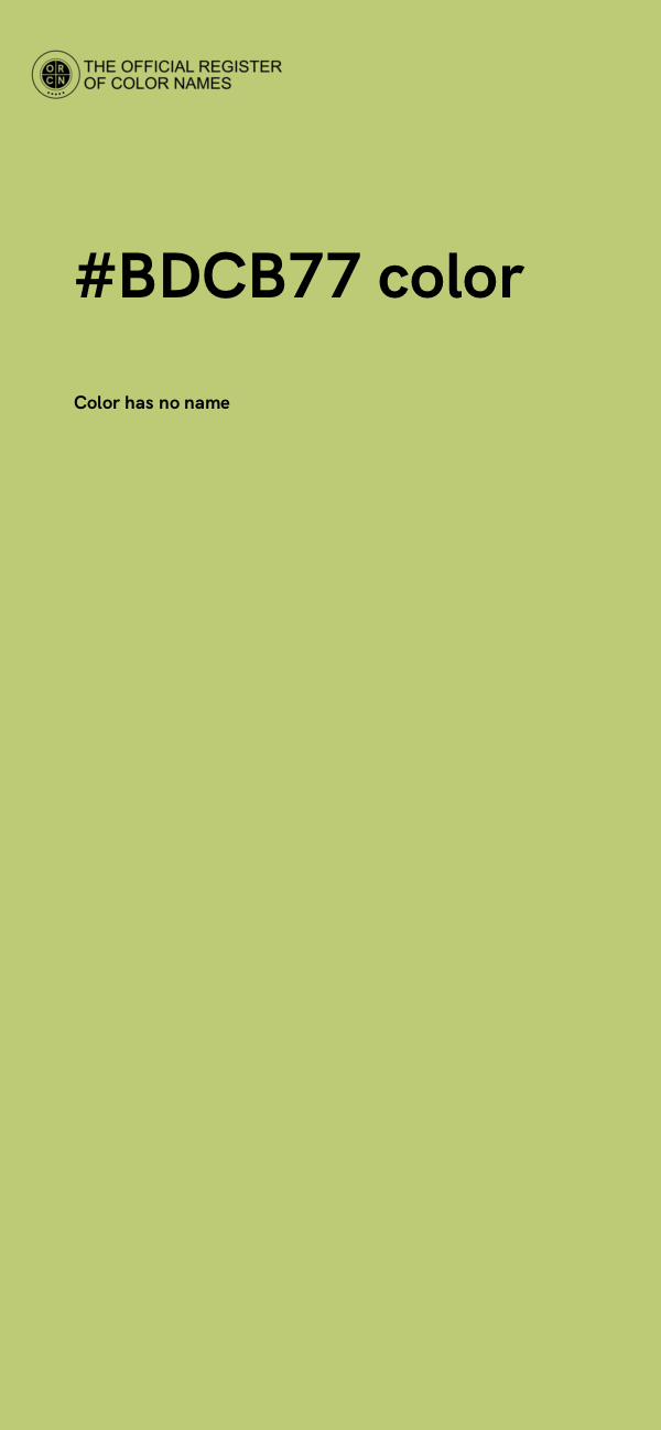 #BDCB77 color image