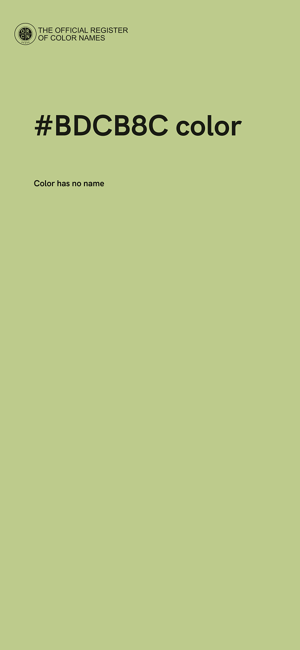 #BDCB8C color image
