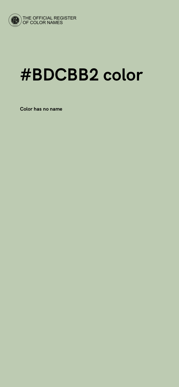 #BDCBB2 color image