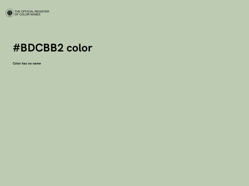 #BDCBB2 color image
