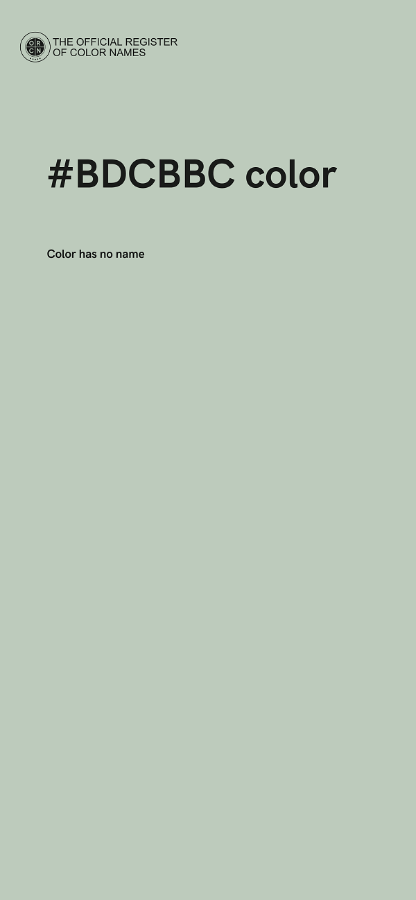 #BDCBBC color image