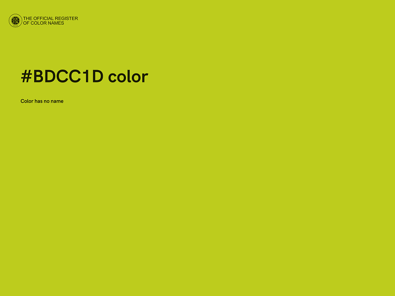 #BDCC1D color image