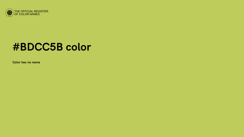#BDCC5B color image