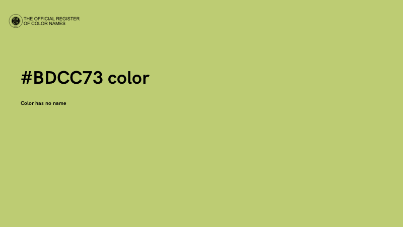 #BDCC73 color image