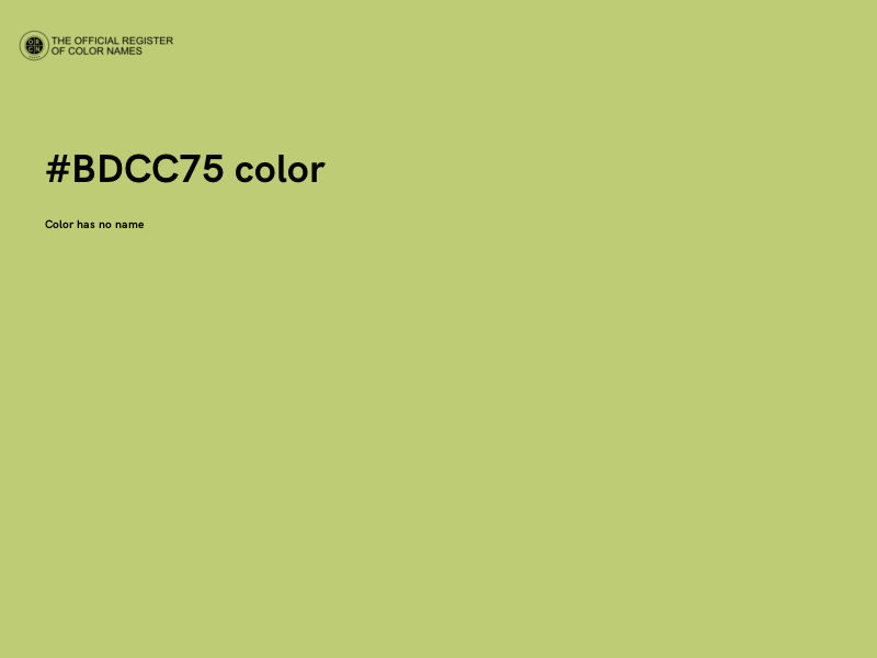 #BDCC75 color image