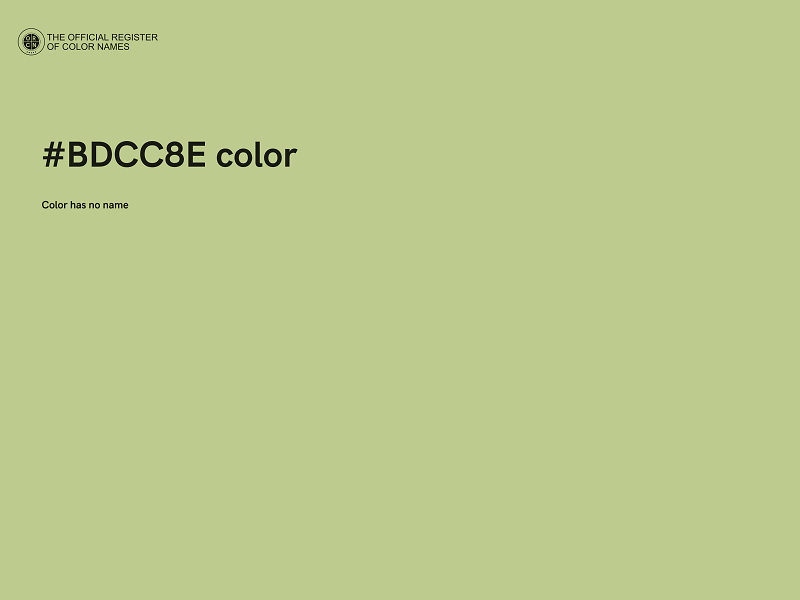 #BDCC8E color image