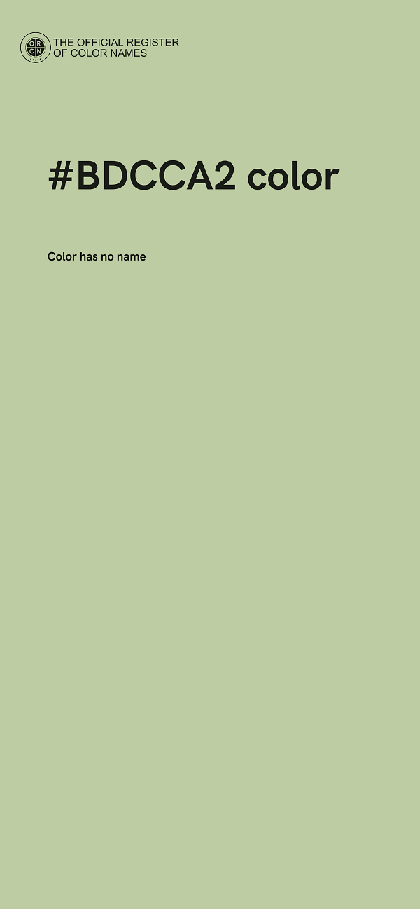 #BDCCA2 color image