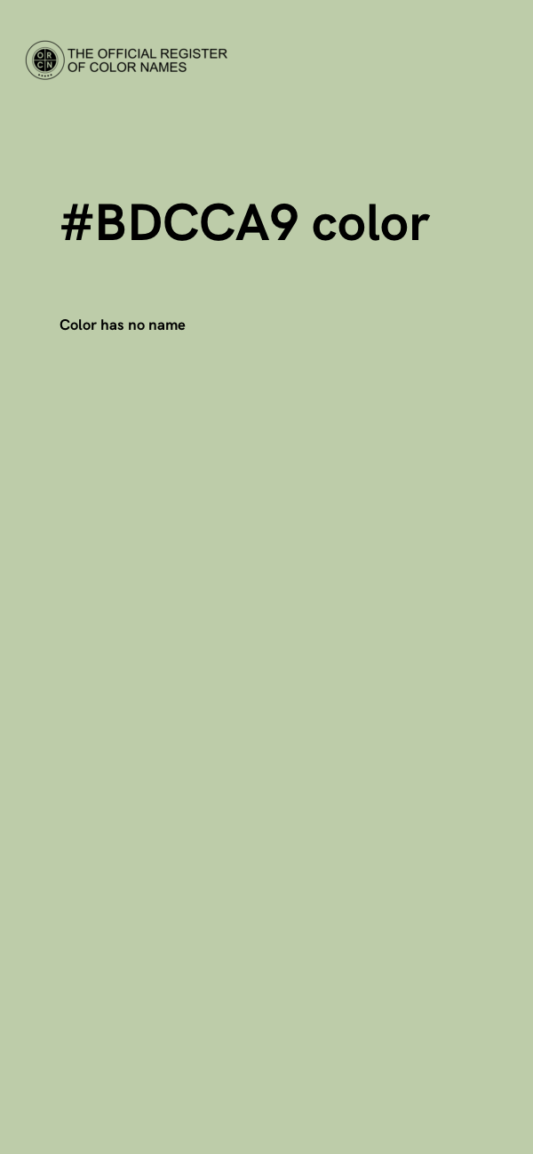 #BDCCA9 color image