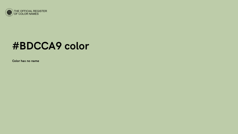 #BDCCA9 color image