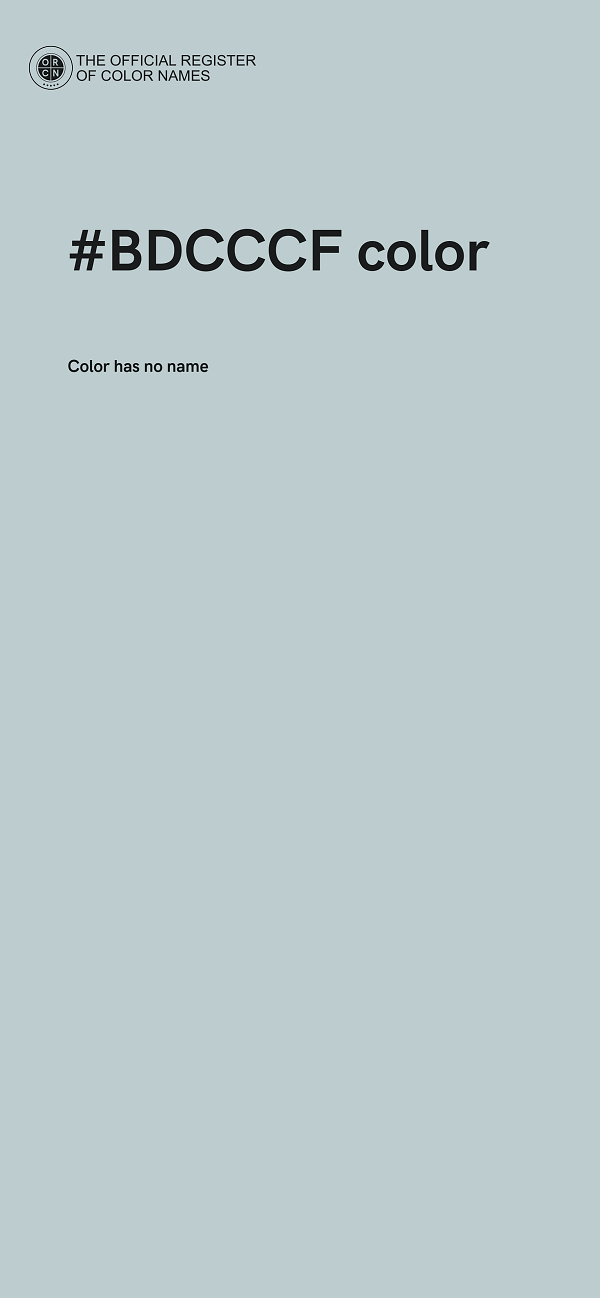 #BDCCCF color image