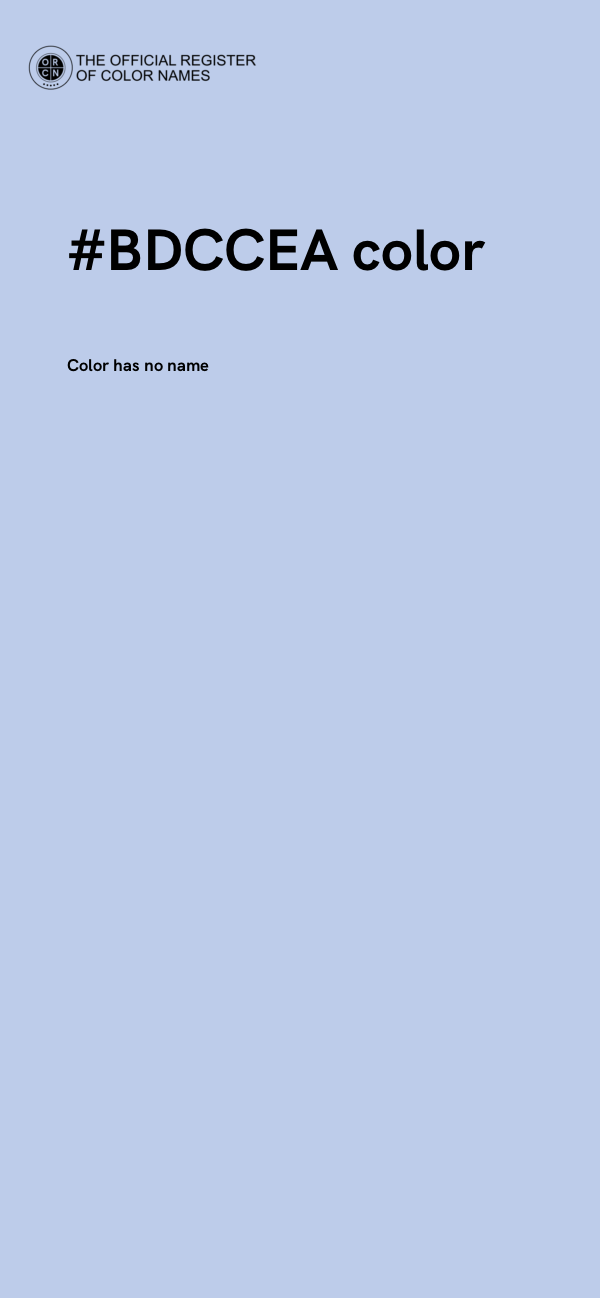 #BDCCEA color image