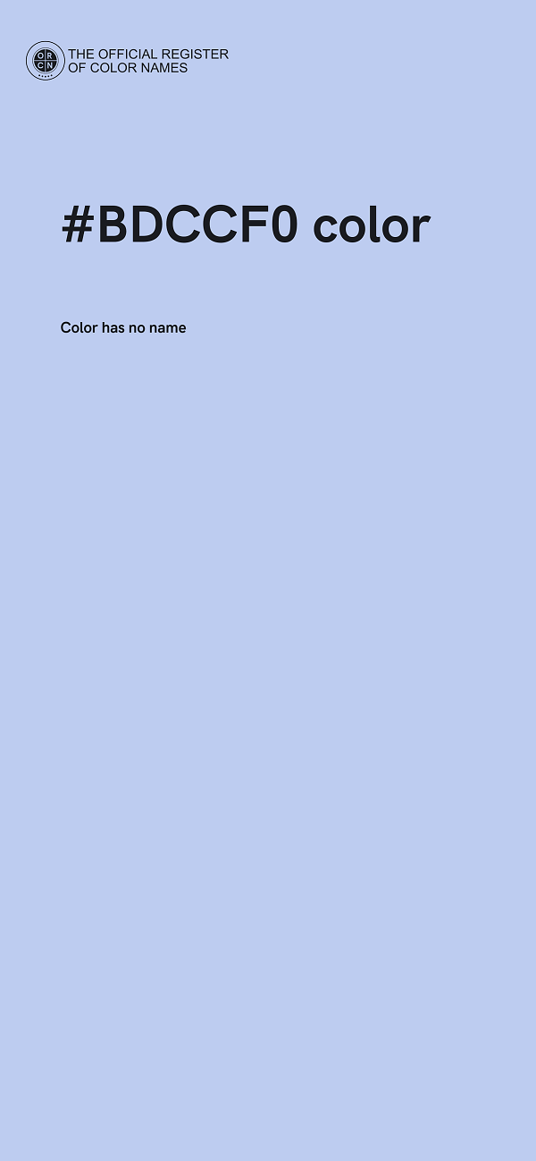 #BDCCF0 color image