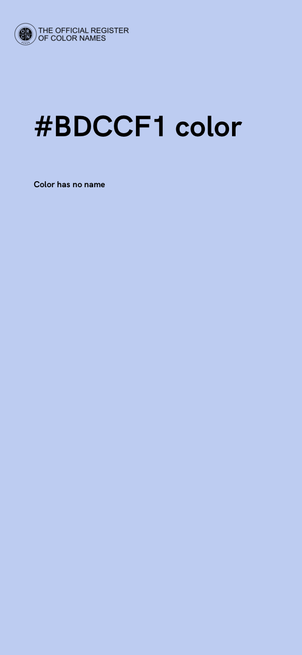 #BDCCF1 color image