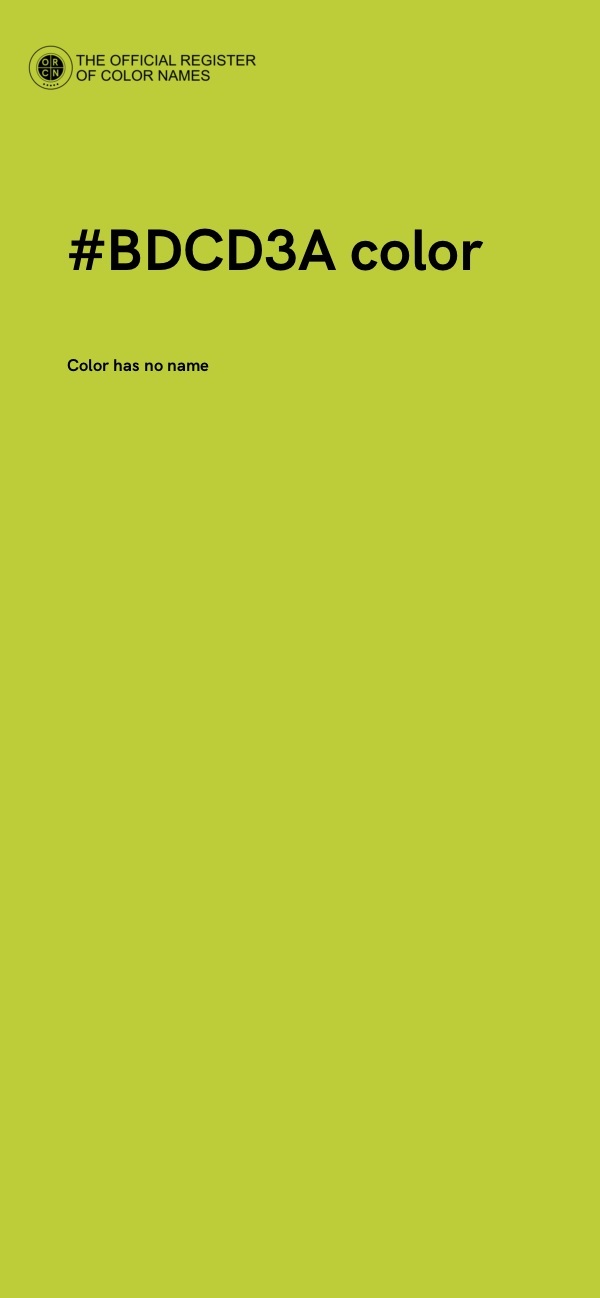 #BDCD3A color image